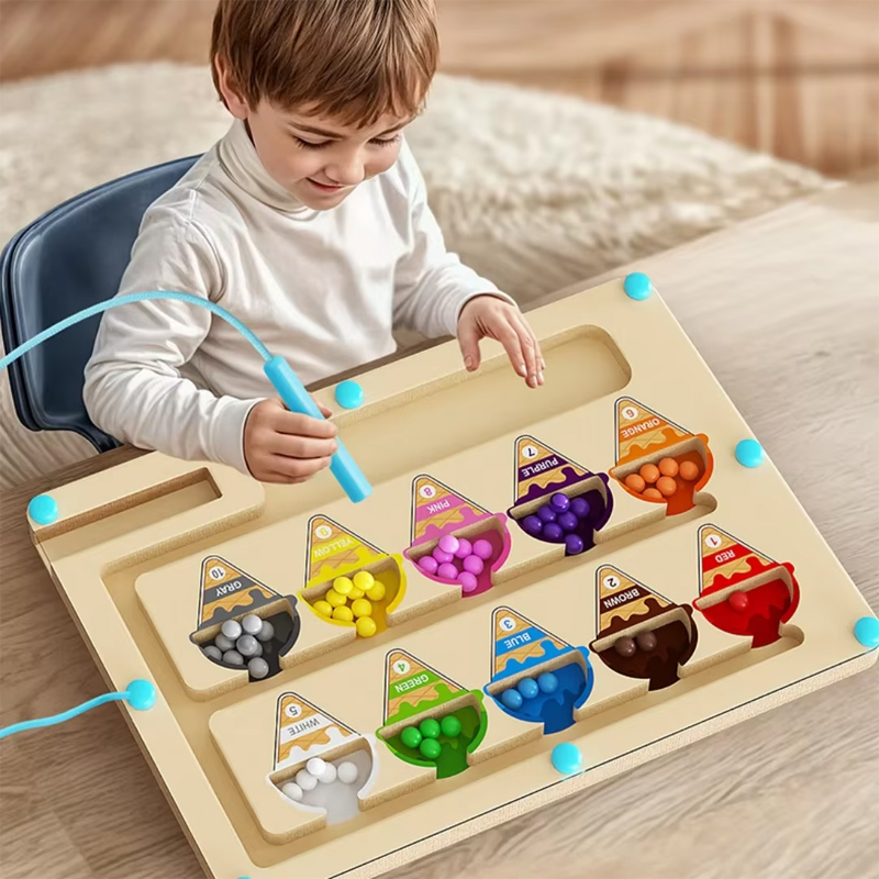 Kids Education Number - 아이스크림 자석 색상 및 숫자 미로