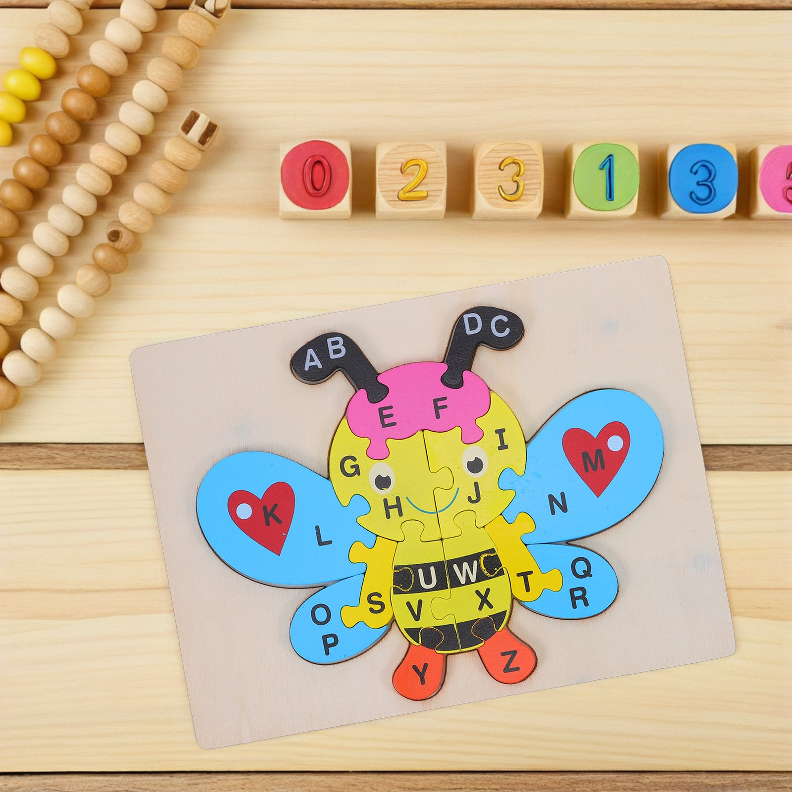 1세트 나무 알파벳 퍼즐, 벌 모양, 몬테소리 교육용, - Abc Kids Early Education 리뷰 및 가격