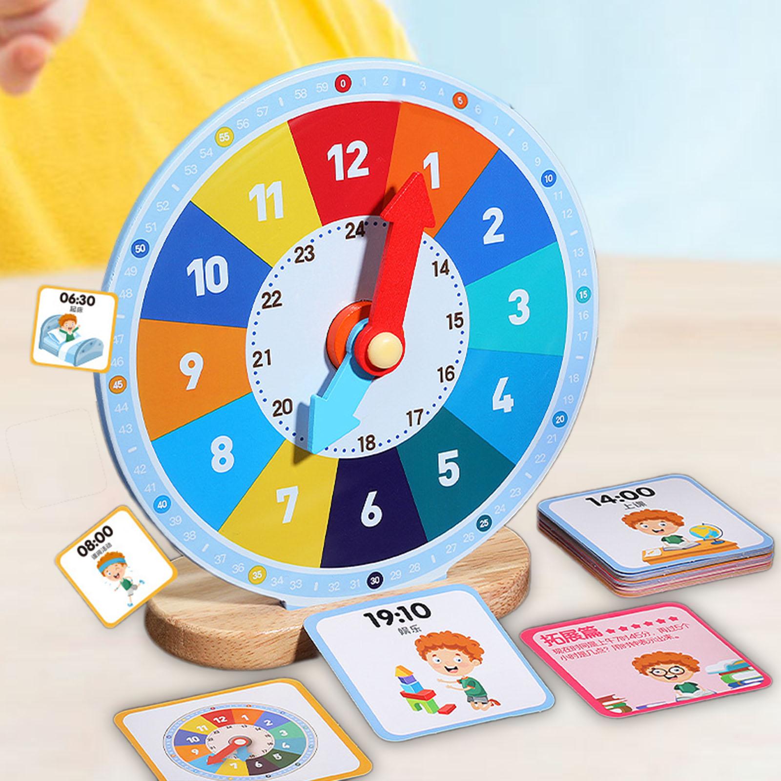 어린이용 나무 교육용 시계, 25장의 카드와 함께 제공 - Kids Education Number 리뷰 및 가격