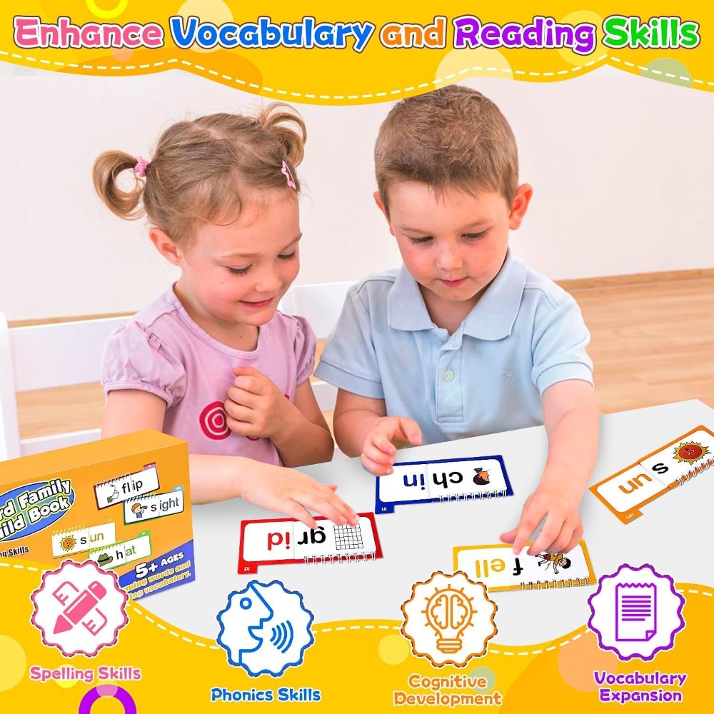 음운 학습 플래시 카드 30장, 음절 맞추기, 플립북, - Kids Education Rhymes 리뷰 및 가격